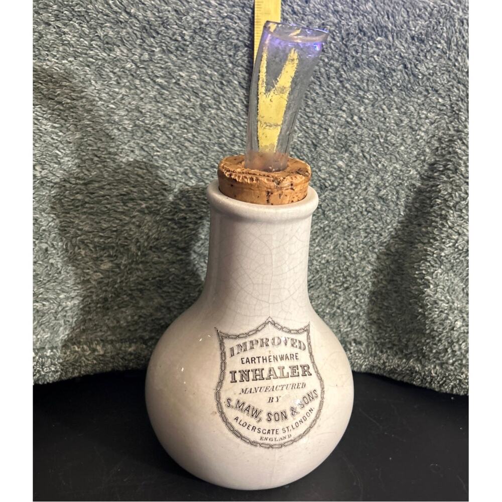 c1880 Earthenware Improved Inhaler S. Maw, Son & Sons